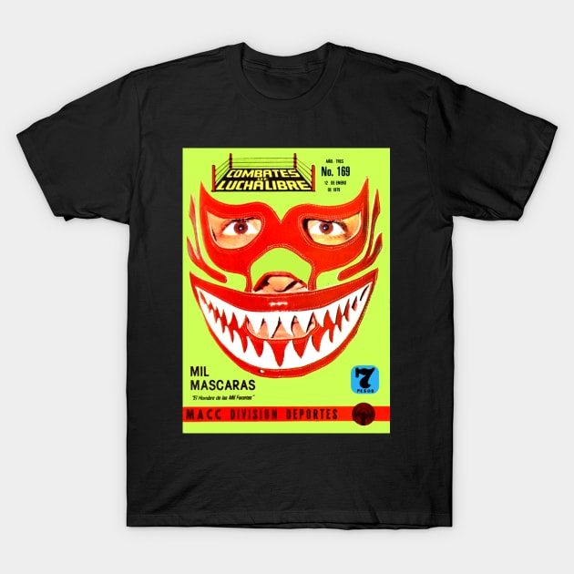 Mil Mascaras Lucha Libre 1979 T-Shirt by Pop Fan Shop